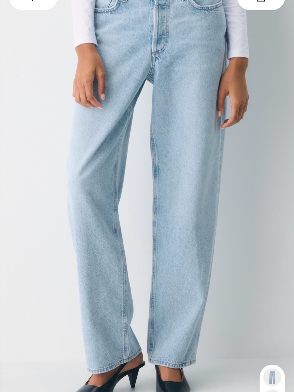 Agolde V-Waist Baggy Jeans in Extract Wash NWT